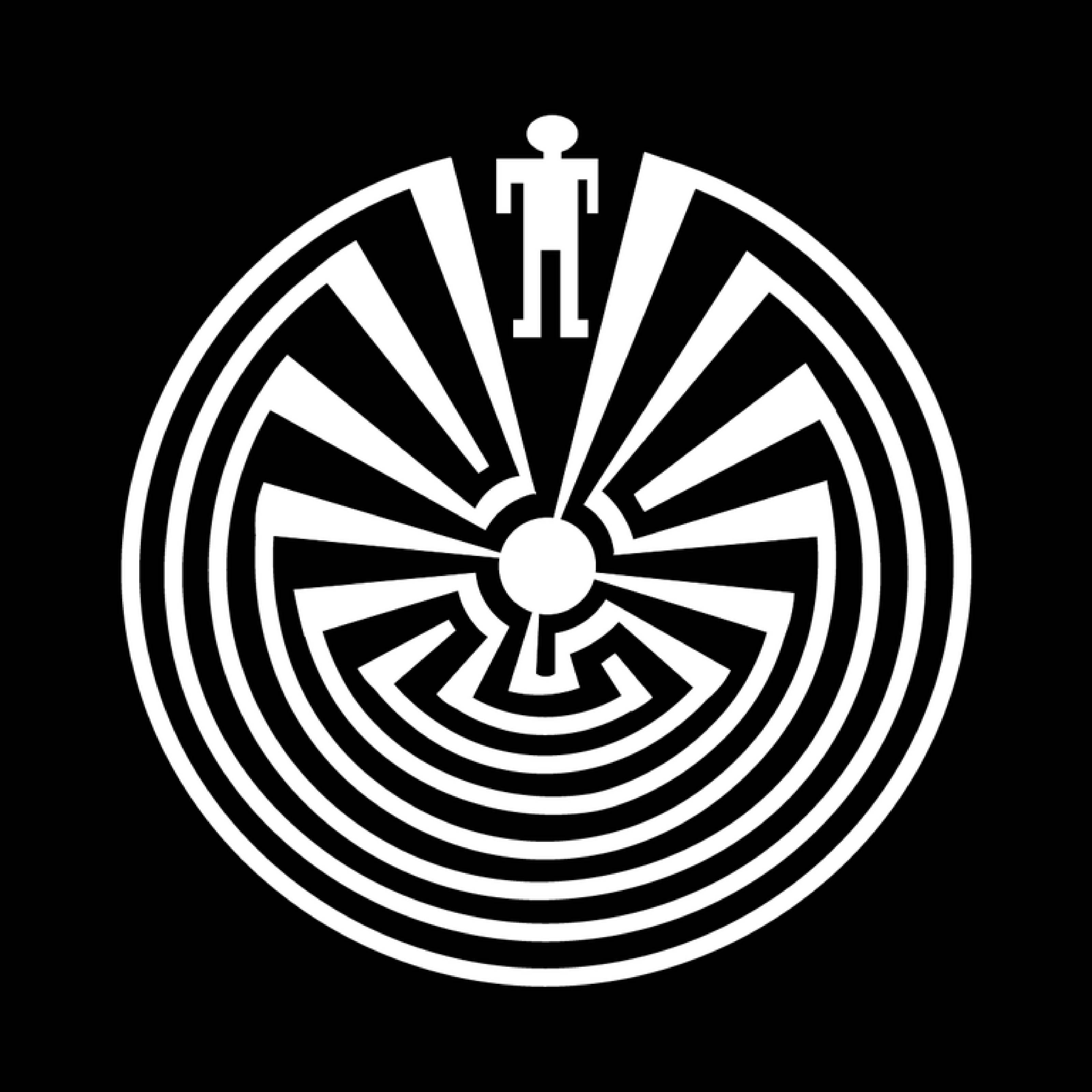 Man in the maze labyrinth